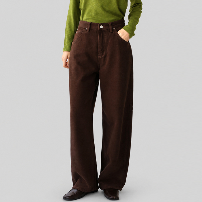 [New Arrival 7% - Until 11 AM on the 28th] Brown Napping Wide Pants