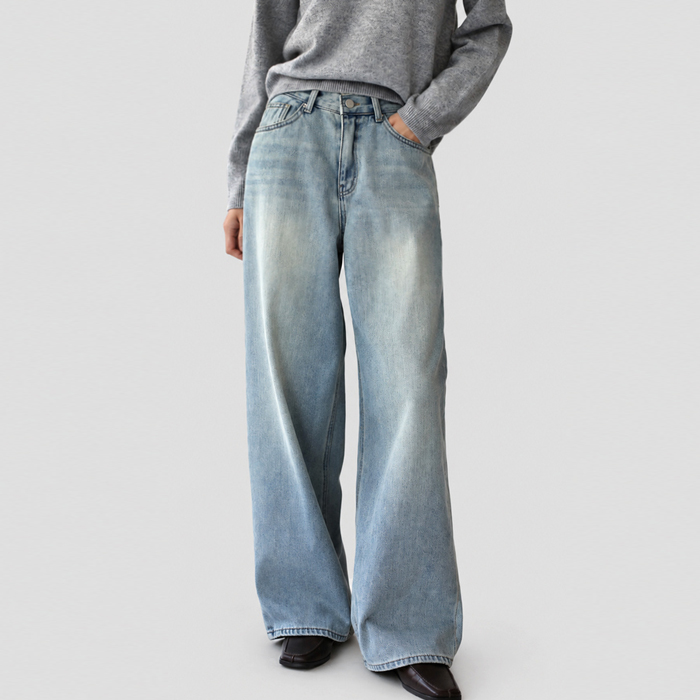 [New Arrival 7% - Until 11 AM on the 28th] Pepper Napping Wide Denim Pants
