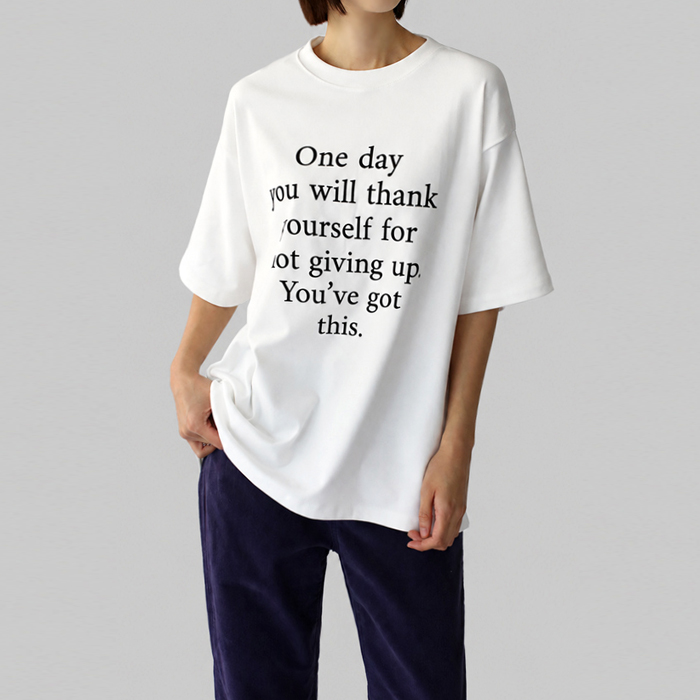 [New Arrival 7% - Until 11 AM on the 30th] One-day Flocking Print Long Tee