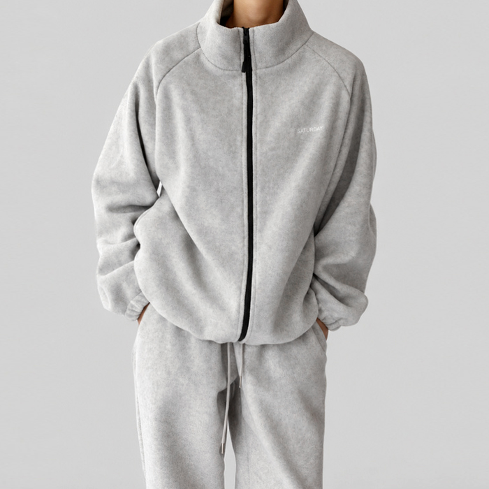 [New Arrival 7% - Until 11 AM on the 30th] Weekend Fleece Zip-Up Jumper