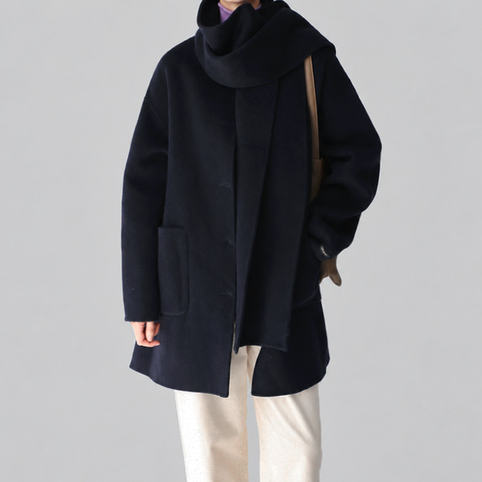 [New Arrival 7% - Until 11 AM on the 30th] Muffler Set Handmade Half Coat