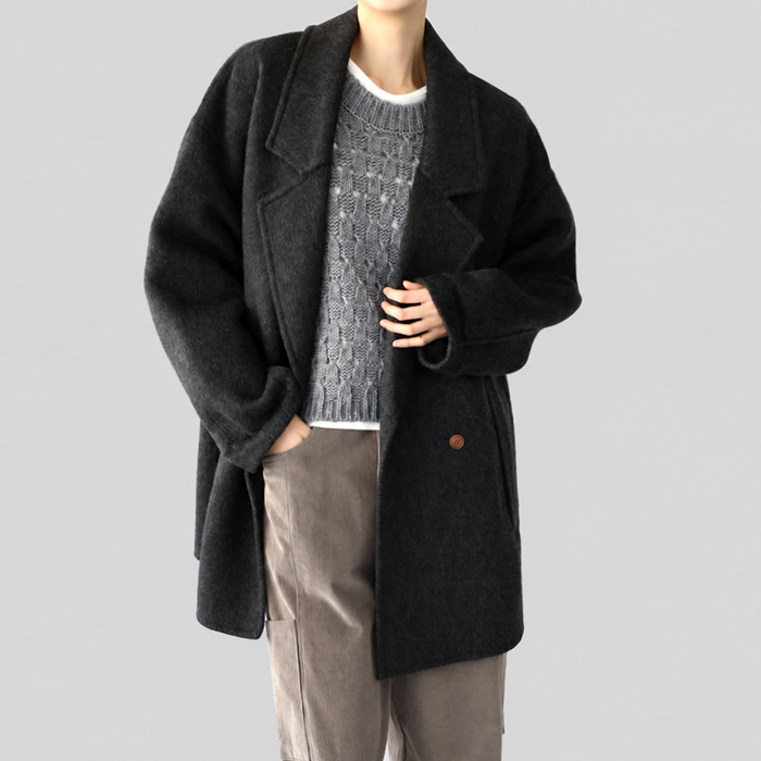 [New Arrival 7% - Until 11 AM on the 2nd] Wood Handmade Half Coat