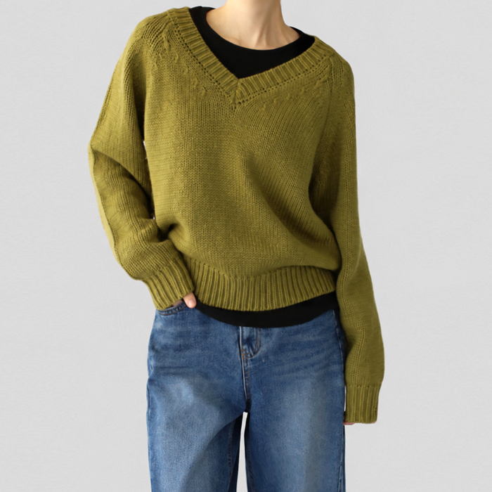 [New Arrival 7% - Until 11 AM on the 2nd] Mars V-neck Knit Top