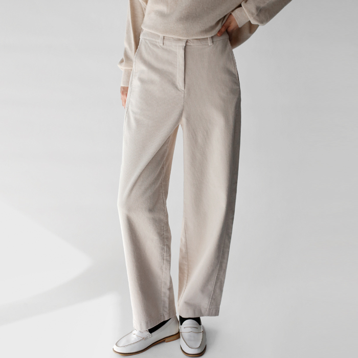 [New Arrival 7% - Until 11 AM on the 2nd] Curved Napping Corduroy Pants