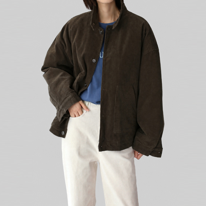 [New Arrival 7% - Until 11 AM on the 2nd] Bonded-Lined Corduroy Jumper